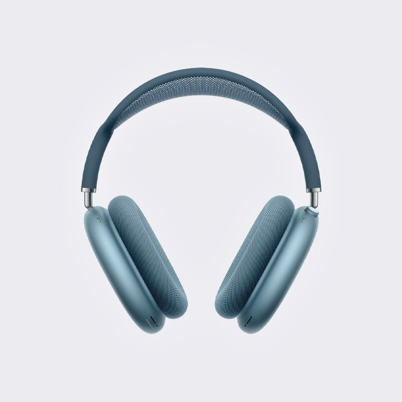 The AdiStore Blue Adi Max (ANC) headphones on white background