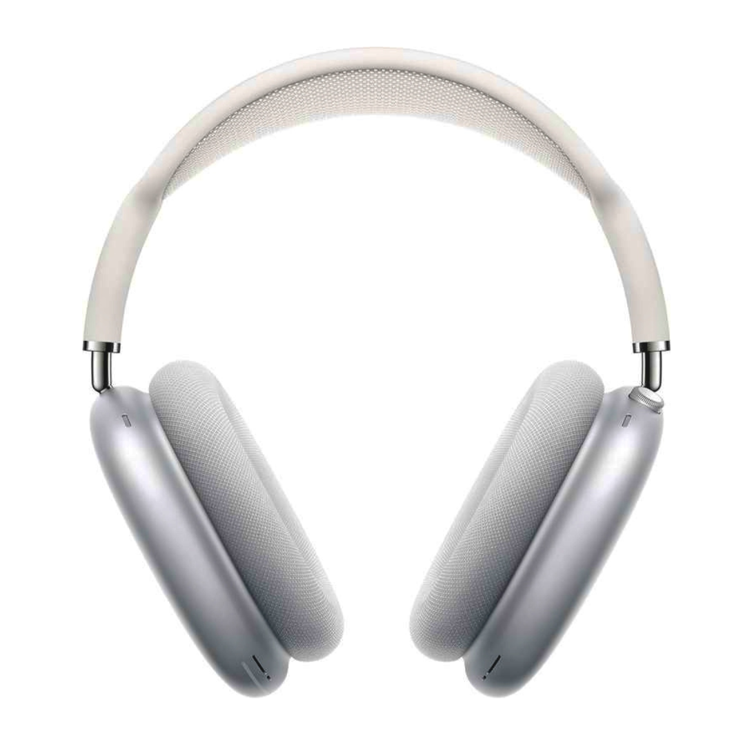 The AdiStore Adi Max (ANC) Silver headphones on a white background