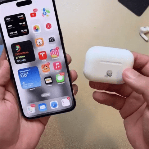 Adipods Pro 2 and Magsafe combo connect on mobiel