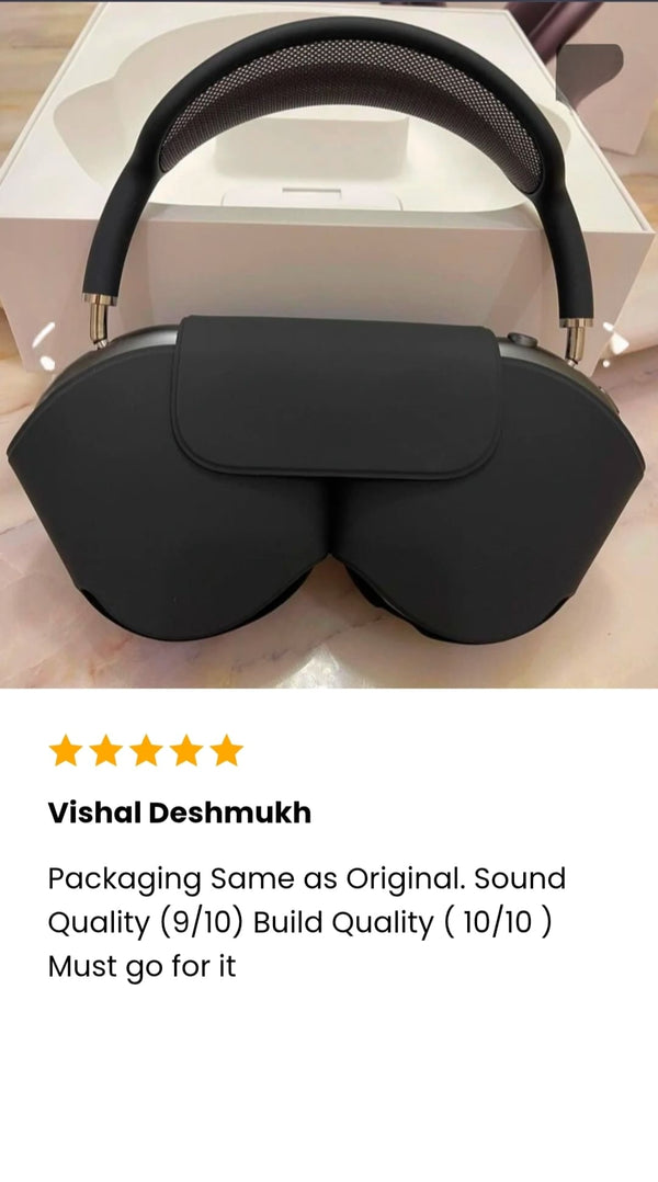 Black handbag with a white background and product description text overlay.