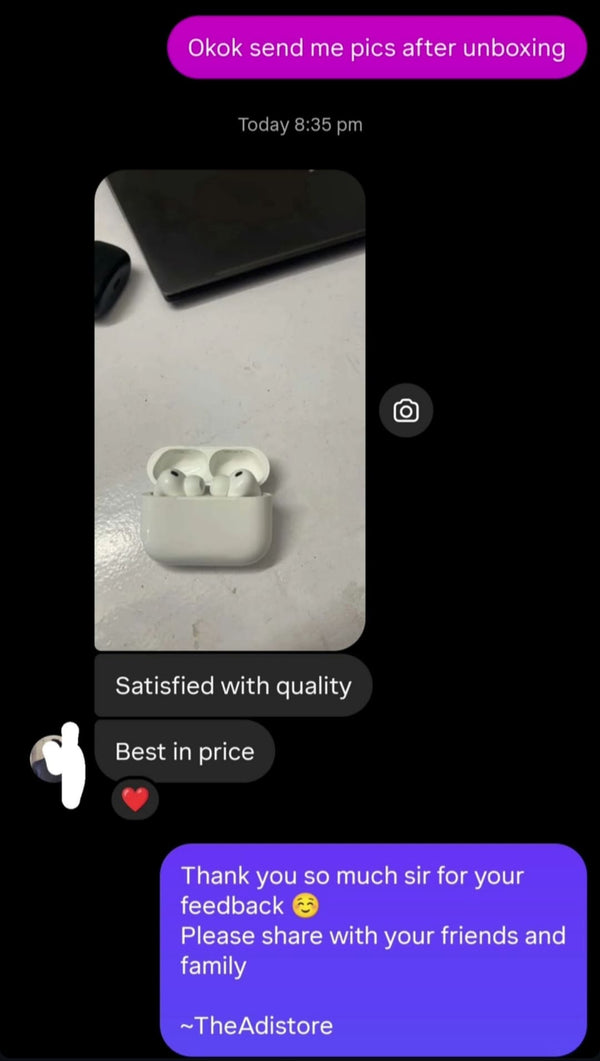 Customer feedback for Adipods Pro 2 on The AdiStore