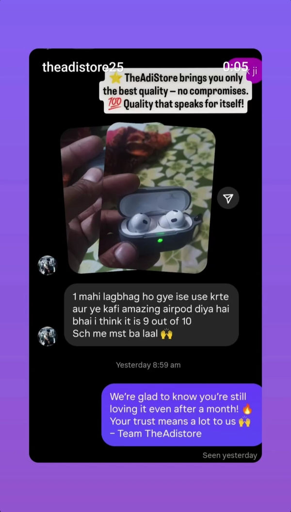Customer feedback for Adipods Pro 2 on The AdiStore